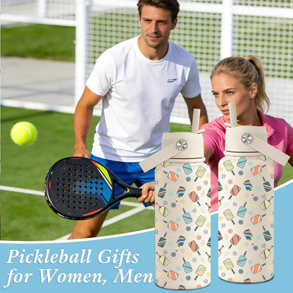 Pickleball Water Bottle 32oz - Pickleball Gifts for Women, Men - Christmas Pickle Ball Gifts for Pickleball Players, Lovers, Girls, Ladies