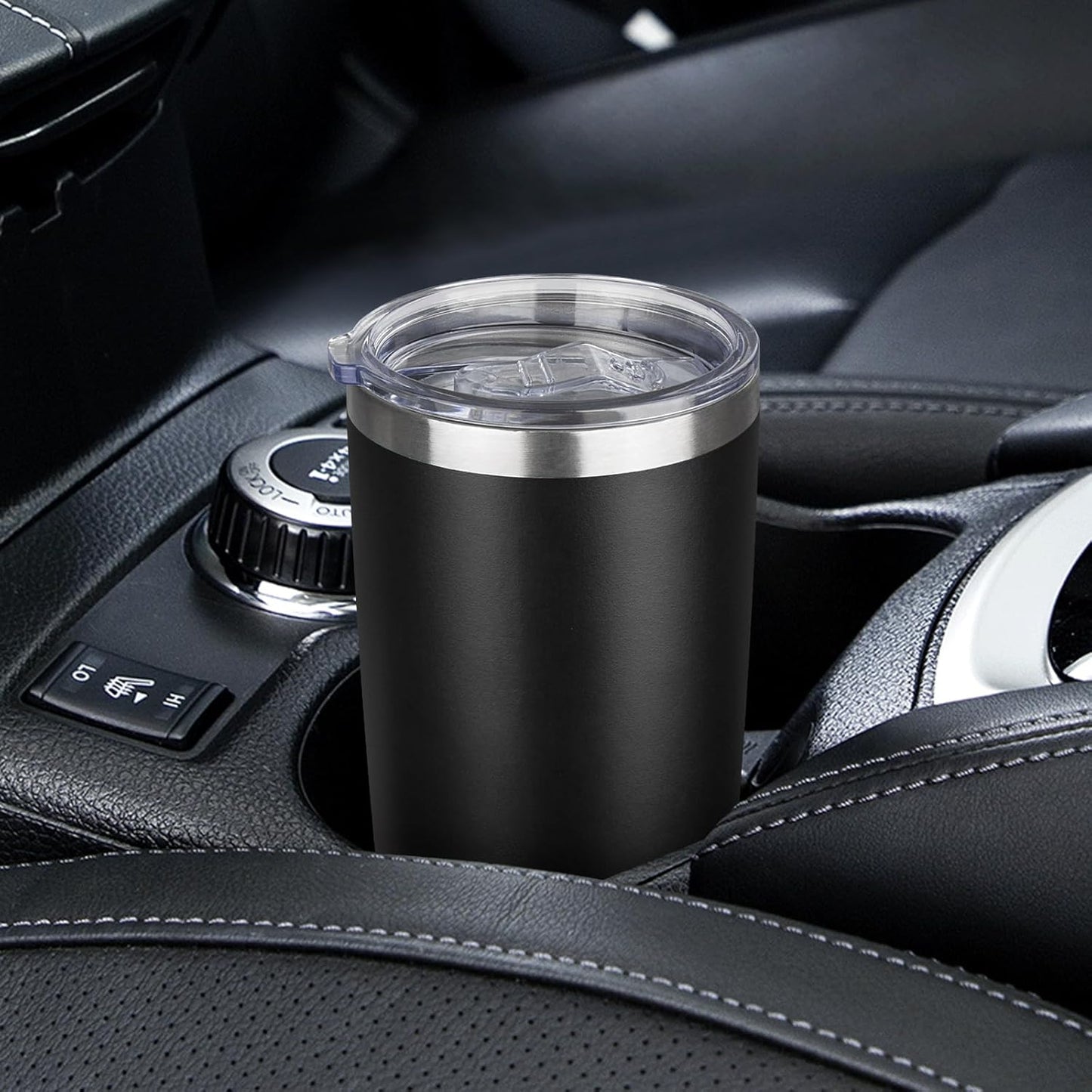 20oz Tumbler with Lid Stainless Steel Insulated Tumblers Travel Coffee Tumbler Bulk Double Wall Vacuum Insulated Water Cup Gifts for Christmas Women Men Her Him Home Office(Navy Blue, 1pack)