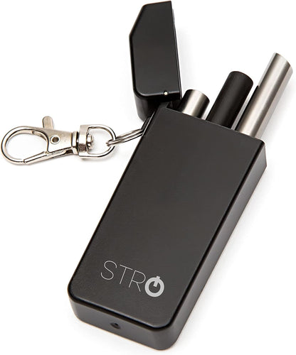 STRO Portable Reusable Metal Straw with Travel Case & Built-in Cleaning Brush, Stainless Steel Straws Drinking Straw for 20 and 30 oz Tumblers, Cans, Bottles, Cups