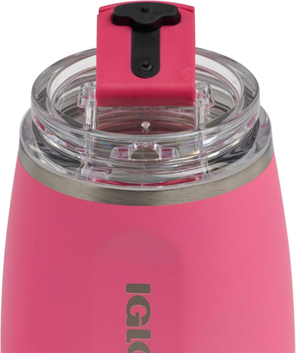 Igloo 20 oz Stainless Steel Tumbler | Sport Sipper Bottle | Thrift Pink