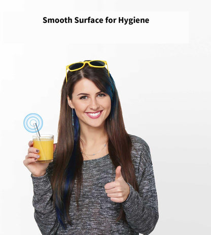 Reusable Glass Straws Shatter Resistant Clear, Skinny Glass Straw Bent Thin for 16 oz Cups Tumblers 9 inch 8mm