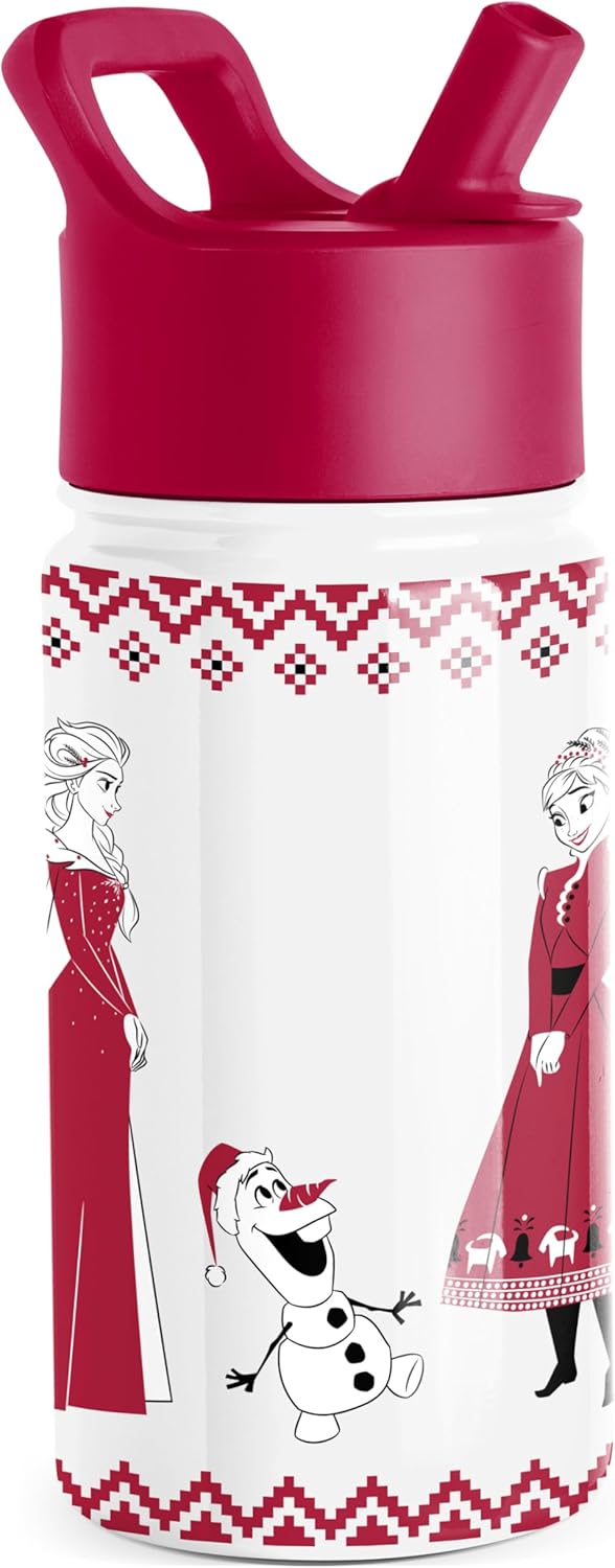Simple Modern Disney Minnie Mouse Kids Water Bottle with Straw Lid | 14oz Insulated Stainless Steel Kids Tumbler & Spill Proof Toddler Cup for School, Girls, Boys | Summit | Minnie Mouse Fun - Colors A