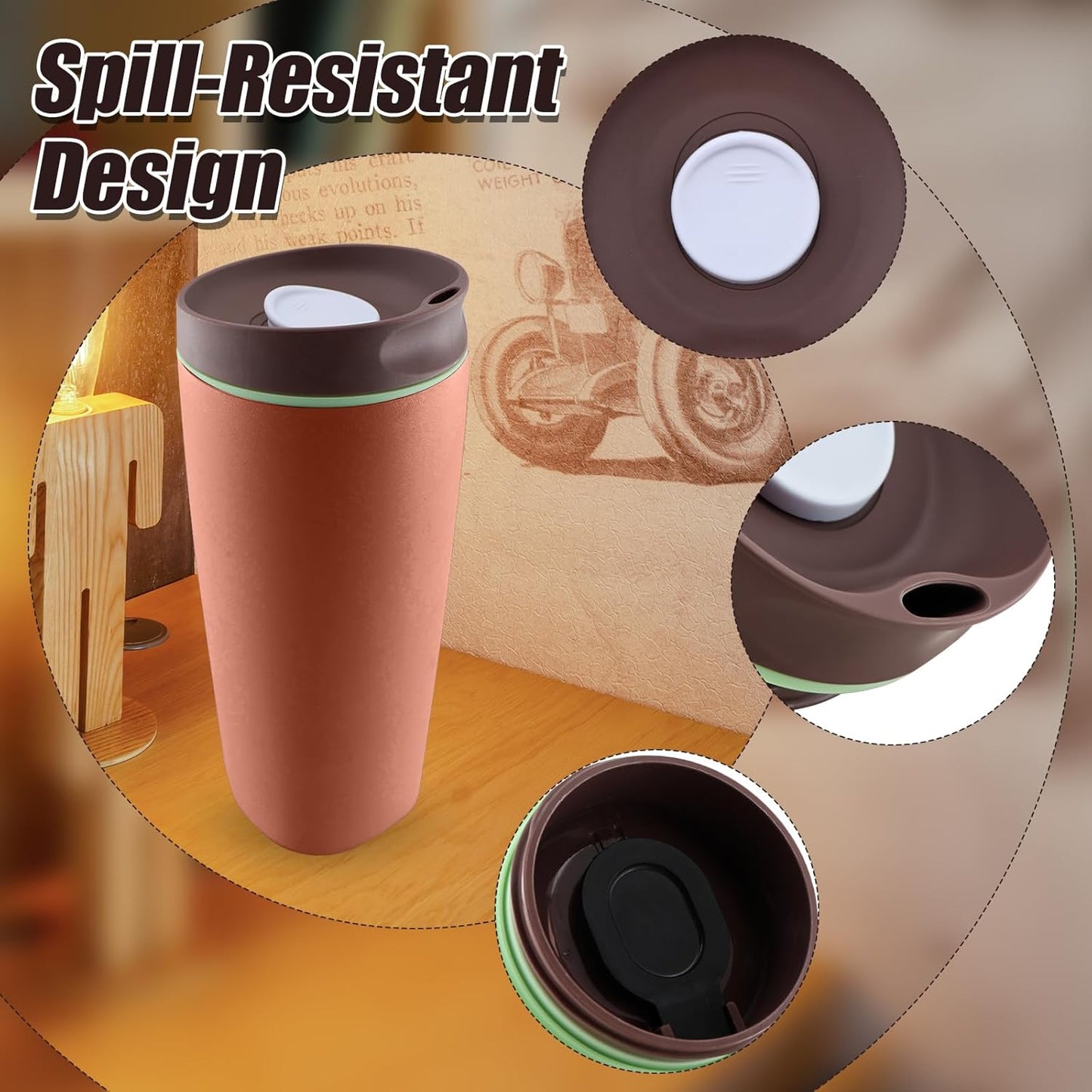 Replacement Slider Lid for Owala SmoothSip 20oz & 12oz, Top Cover Compatible with Owala 24oz Coffee Tumbler, Coffee Travel Mugs Leakproof Accessories, BPA-Free (Black Cherry)