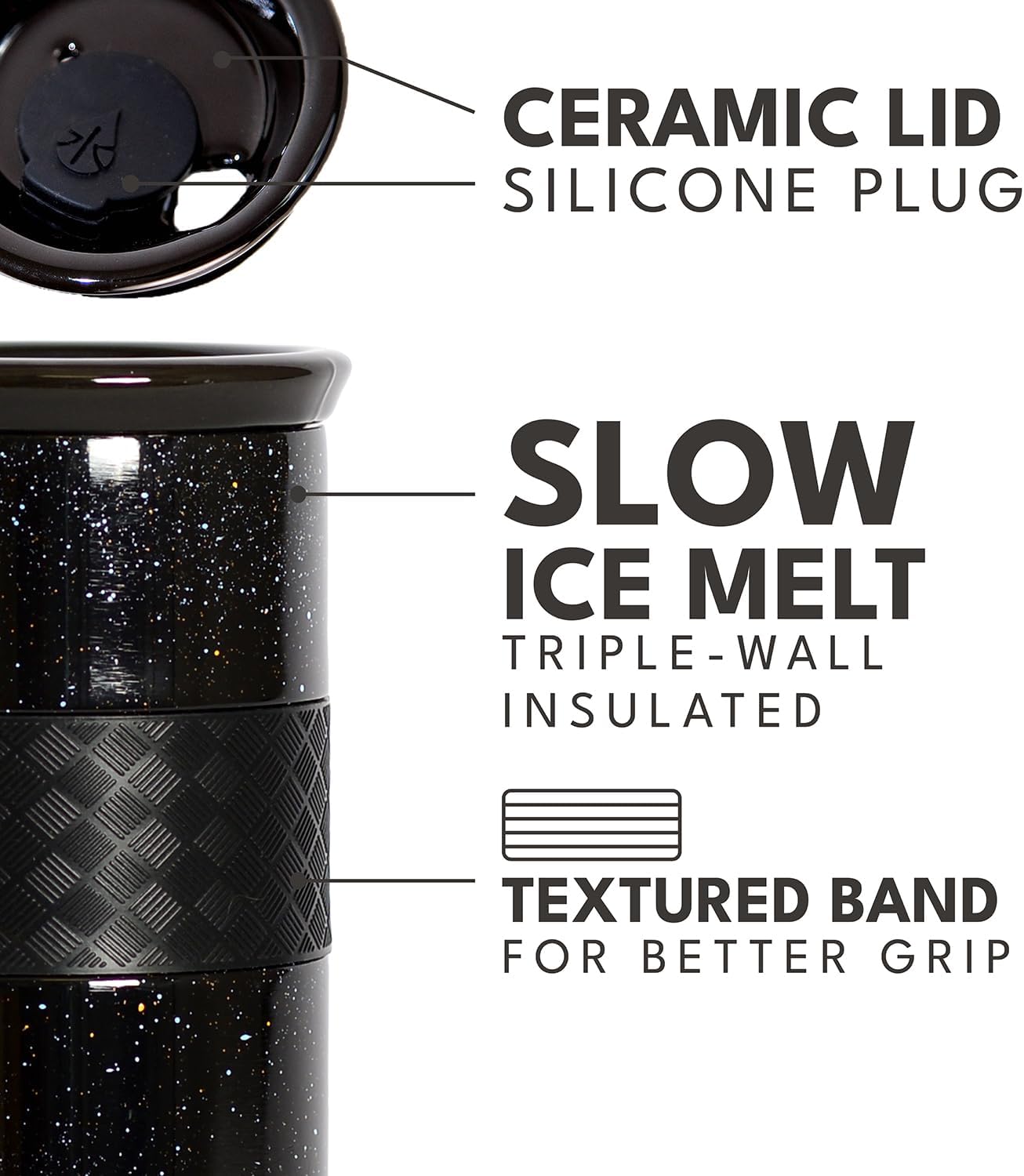 Elemental Artisan Insulated Tumbler, Triple Wall Coffee Travel Mug, Reusable Stainless Steel Coffee Tumbler with Ceramic Lid, Thermal Coffee Cups for Hot (6 Hrs) & Cold (18 Hrs), 16oz - Forest Green