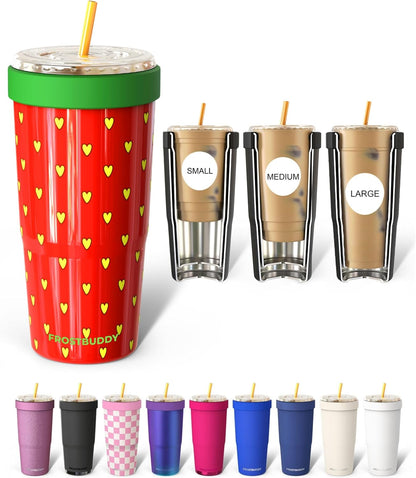 Frost Buddy Togo Buddy | 30 oz Stainless Steel Vacuum Insulated Tumbler | To Go Coffee Cup – Iced Coffee Cups, Iced Coffee Sleeve, Travel Mug, Thermal Cup for Hot & Cold Drinks, Dunkin Cup (Pencil) - Colors A