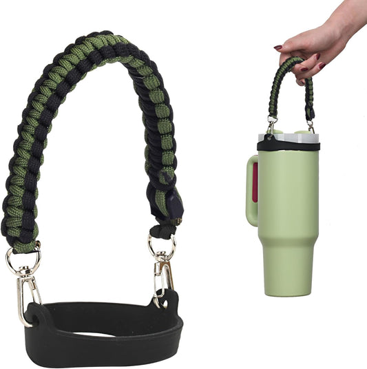 Wongeto Paracord Handle Strap for Stanley Cup - Heavy Duty Compatible with Stanley 40oz 30oz Tumbler, Stanley Cup Accessories