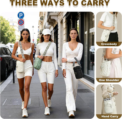 Water Bottle Holder with Strap, 32oz 40oz Insulated Water Bottle Carrier Bag, Purse Crossbody Sling Bag with Phone Pocket for Walking Hiking