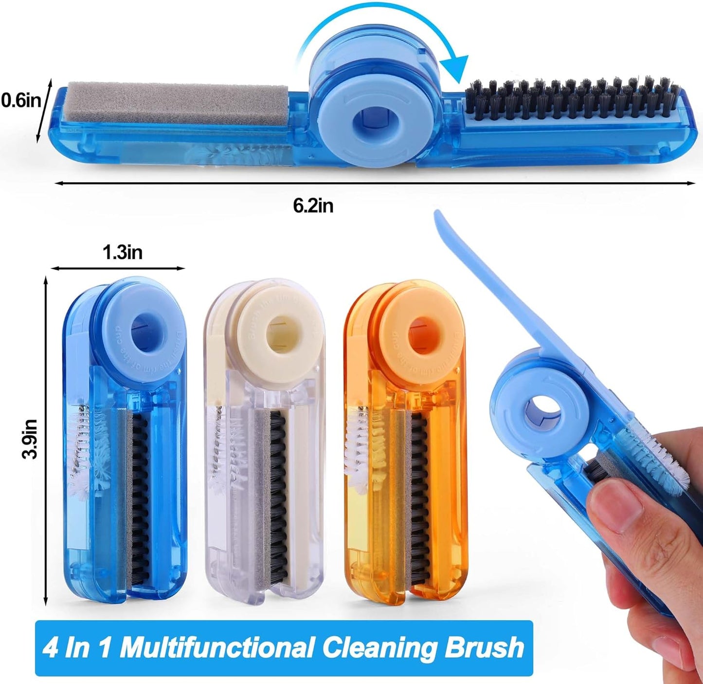 XANGNIER 4 in 1 Cup Lid Gap Cleaning Brush Set,Multifunctional Water Bottle Lid Cleaner Brush,3 Pack Water Bottle Crevice Cleaning Tool,Tumbler Lid Cleaner Brush for Stanley/YETI Cup,Kitchen Gadgets
