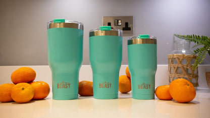 Beast 10 oz Tumbler Stainless Steel Vacuum Insulated Coffee Ice Cup Double Wall Travel Flask (Arctic White)