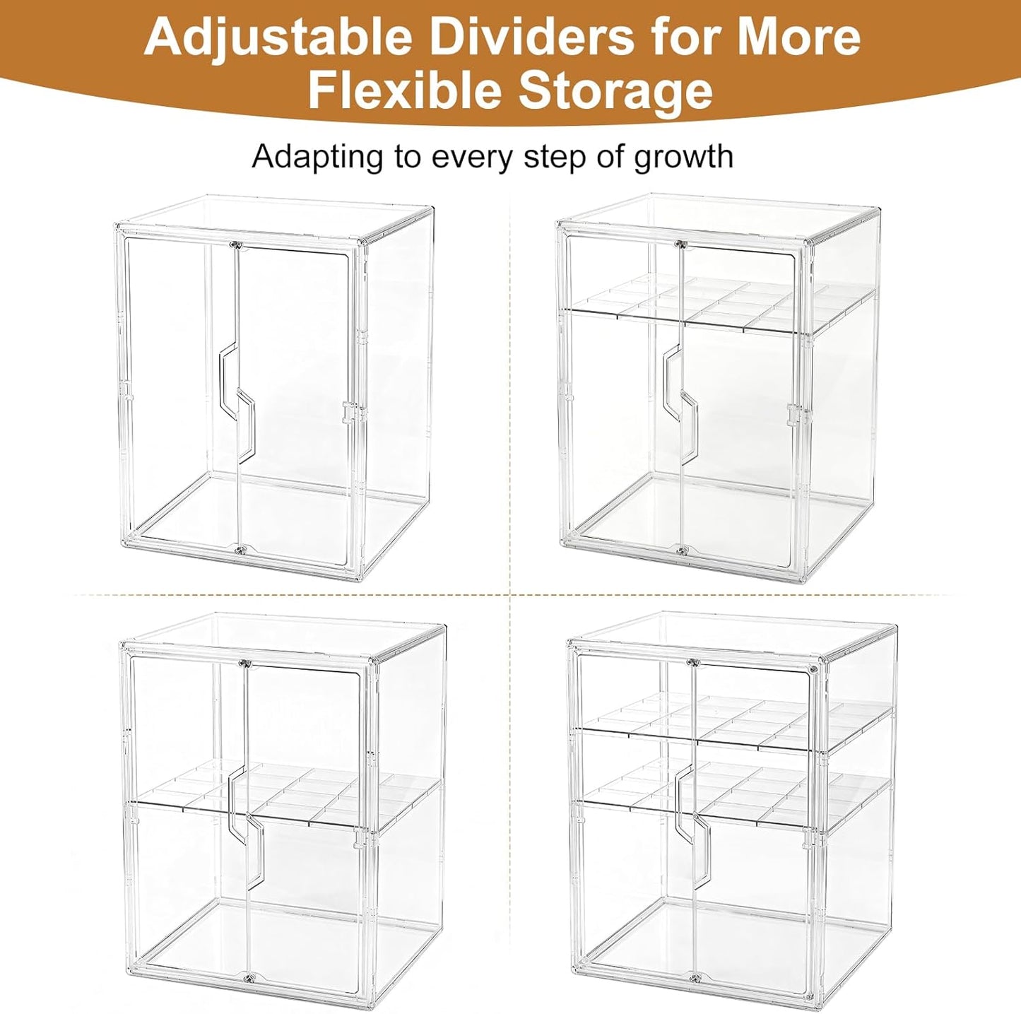 ERTIUANIO Baby Bottle Organizer – 3 Tier Bottle Storage Organizer Baby for Nipples, Pump Parts, Food Jars – Clear Acrylic Bottle Station Organizer for Countertop and Kitchen, Gifts for New Mom