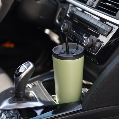 Konokyo 30 OZ Insulated Tumbler with Lid and 2 Straws Stainless Steel Water Bottle Vacuum Travel Mug Coffee Cup,Pastel Sunset