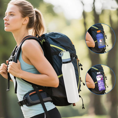 Water Bottle Clip with Carabiner, Compatible with Owala Freesip Twist 18oz/24oz, Durable Silicone Small Mouth Secure Hanging Water Bottle Holder Handle for Outdoor Hiking, Climbing, Camping