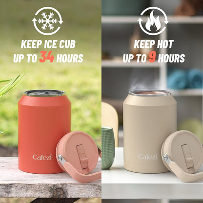 40 oz Insulated Tumbler with Top Handle and Flip Straw, Vacuum Insulated Stainless Steel Cup with Leak-Proof Lid, Sweat-Free, Fits Cup Holder, Keeps Ice Cold up to 30 Hours
