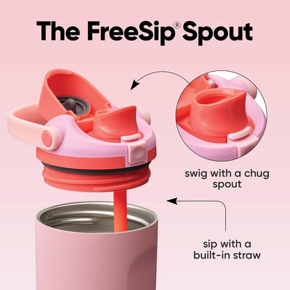 Owala FreeSip Sway Insulated Stainless Steel Water Bottle with Two-Way Spout, Built-In Straw and Bucket Handle, Made for Travel, School, and Sports, 30oz, BPA Free, Leak Proof, Daybreak