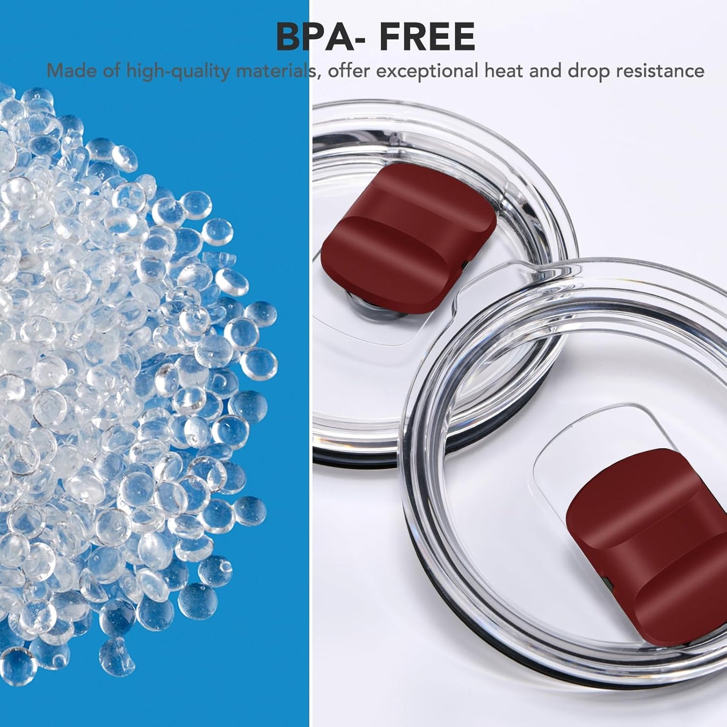 30 oz Tumbler Lid, Replacement Lids Compatible for YETI 30/32 oz Tumbler, 14 oz Mug and 35 oz Straw Mug, 2 Pack Travel Spill Proof Cup Lids Covers with Magnetic Slider Switch, BPA Free
