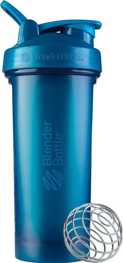 BlenderBottle Classic V2 Shaker Bottle Perfect for Protein Shakes and Pre Workout, 20-Ounce, Clear/Black