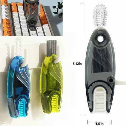 4 in 1 Multifunctional Cup Lid Cleaning Brush Set, 1pc Bright Blue, Plastic