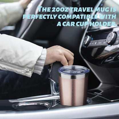 20oz Tumbler with Straw and Brush, Stainless Steel Vacuum Insulated tumbler, Double Wall Insulated Coffee Tumbler for Outdoor, Home, Travel,Office (Buff,1pcs)