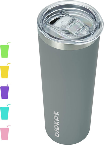 BJPKPK Skinny Tumbler with Lid 20 oz Stainless Steel Vacuum Insulated Double Wall Travel Coffee Water Tumblers Cup,White
