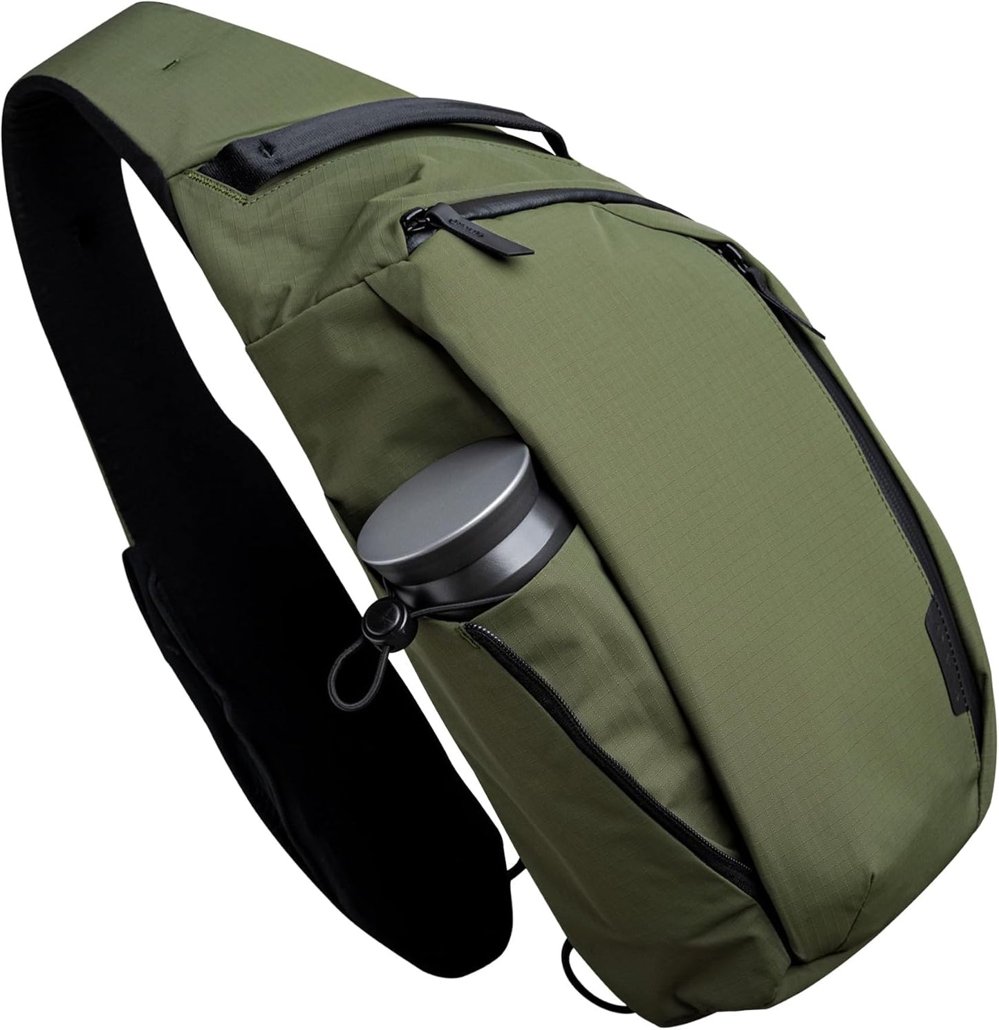 ALPAKA Metro Crossbody Left Shoulder 7.5L - Crossbody Bag Men,Sling Backpack - Fits 11" Tablet - Single Shoulder with YKK Zipper - Expandable Water Bottle Pocket - Phone Sleeve- Black Axoflux 210D