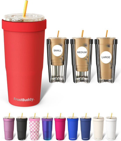 Frost Buddy Togo Buddy | 30 oz Stainless Steel Vacuum Insulated Tumbler | To Go Coffee Cup – Iced Coffee Cups, Iced Coffee Sleeve, Travel Mug, Thermal Cup for Hot & Cold Drinks, Dunkin Cup (Pencil) - Colors A