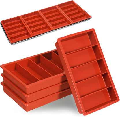 Webake Silicone Water Bottle Ice Cube Trays Mold Set of 2, Easy Release Long Ice Cube Sticks For Cocktail and Whisky