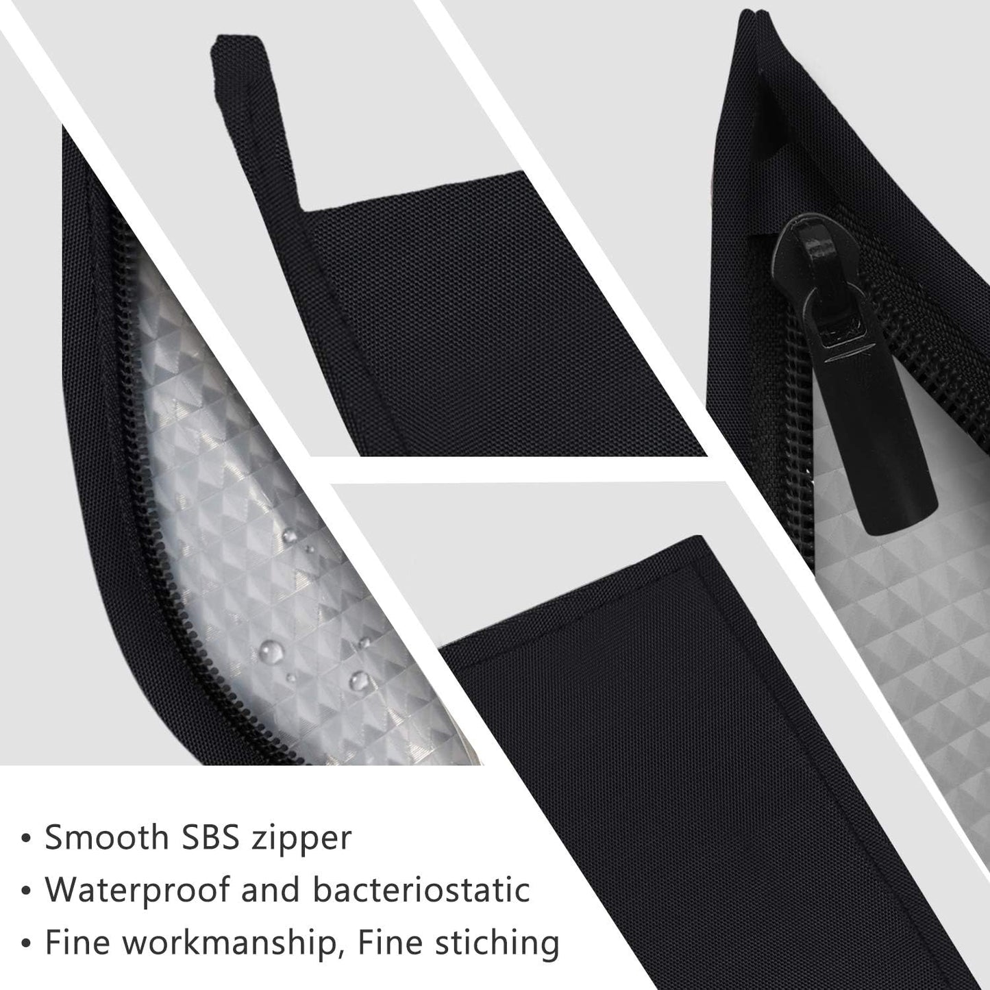 Aosbos Reusable Straws & Chopsticks Case, Portable Carrying Bag, Small Pouch for Stainless Steel, Silicone, Plastic, Straws, Travel Utensil Sets - Grey
