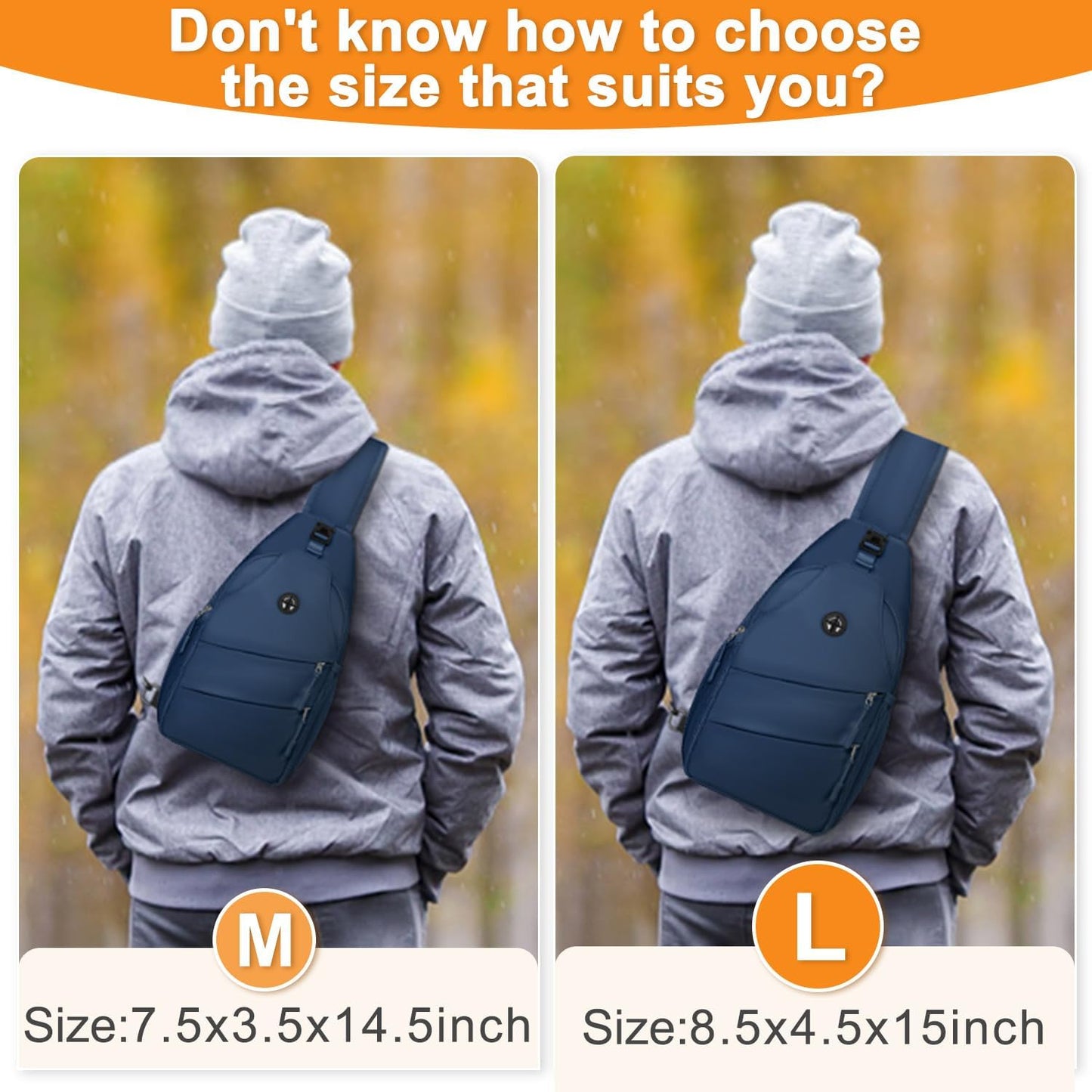 Pritent Crossbody Bags for Women Men Trendy Sling Bag Backpack Casual Chest Bag with Convertible Shoulder Strap