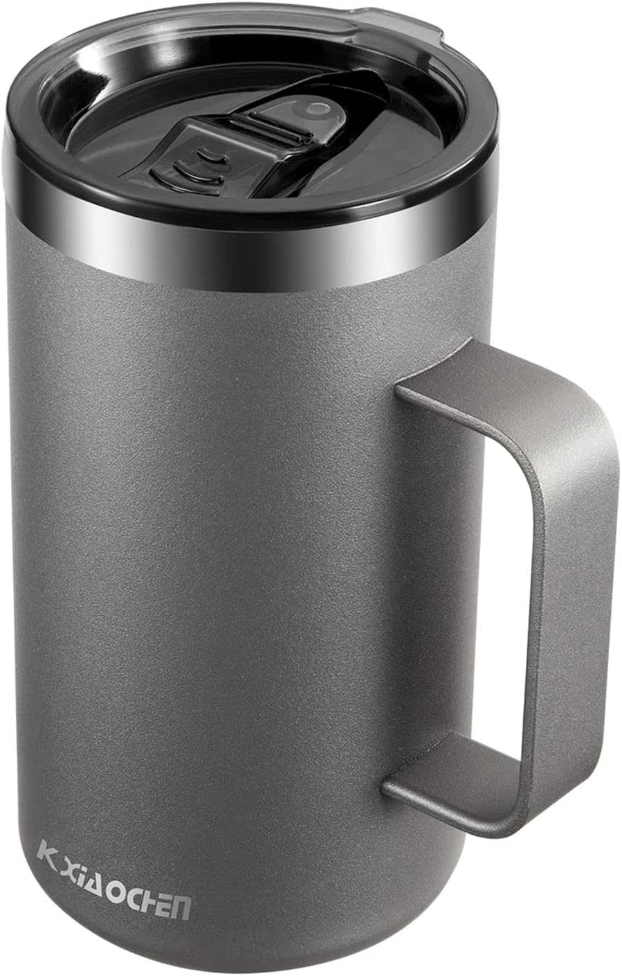 KXIAOCHEN 20oz Insulated Coffee Mug with Lid, Stainless Steel Coffee Cup, Double Wall Vacuum Coffee Tumbler with Handle, Premium Thermal Travel Coffee Mug (Navy Blue)