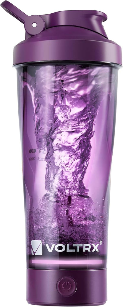 VOLTRX Premium Electric Protein Shaker Bottle, Made with Tritan - BPA Free - 24 oz Vortex Portable Mixer Cup/USB Rechargeable Shaker Cups for Protein Shakes