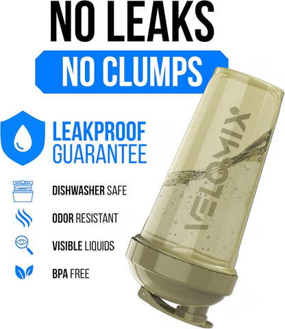 VELOMIX -4 Pack- 28 oz Protein Shaker Bottles for Protein Mixes - 4x Wire Whisk | Leak Proof Shaker Cups for Protein Shakes | Stackable Protein Shaker Bottle Pack (A1) Silver Aurora