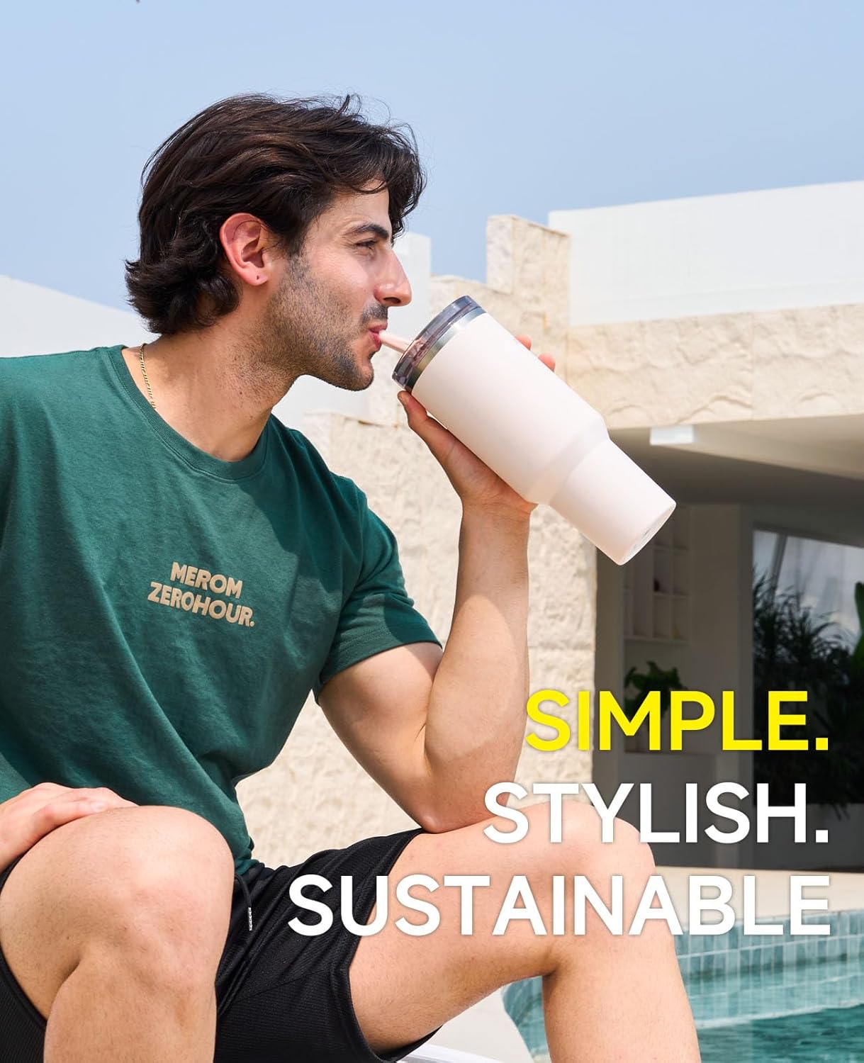 2 Pack Tumbler Flip Straw Lid Replacement Fit for Stanley 40 OZ Quencher, Leak Proof Lid with Straw for Stanley, No Spill Reusable Tumbler Lid Compatible with Stanley Cup Accessories