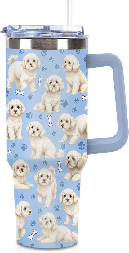 Beagle Gifts for Women Men, 40oz Stainless Steel Insulated Tumbler Travel Cup Mug, Funny and Unique Beagle Gifts for Dog Lover - Colors A