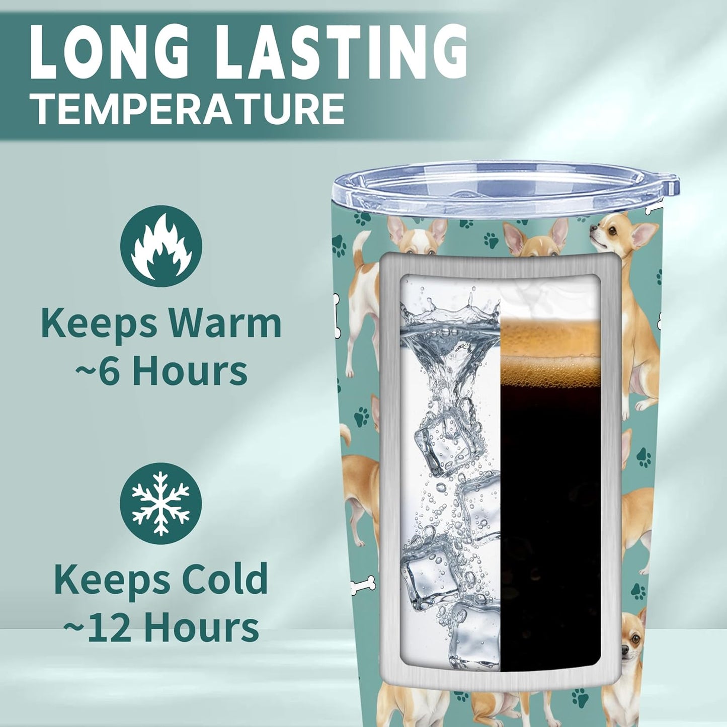 Beagle Gifts for Women Men, 40oz Stainless Steel Insulated Tumbler Travel Cup Mug, Funny and Unique Beagle Gifts for Dog Lover - Colors B