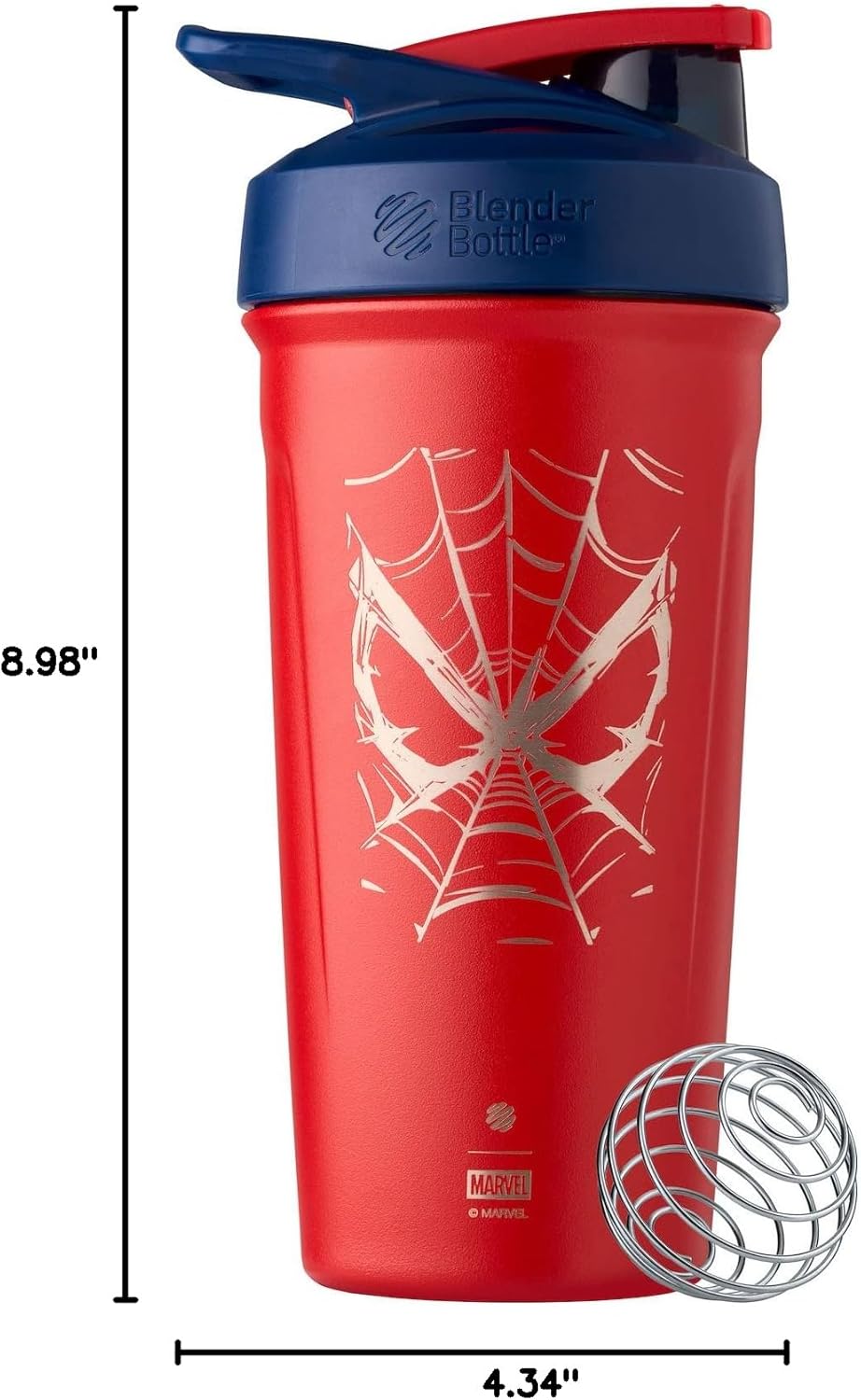 BlenderBottle Star Wars Sport Insulated Stainless Steel Shaker Bottle with Wire Whisk, 24-Ounce, Mandalorian Helmet, Protein Shakes & Hydration for Athletes & Fitness Enthusiasts, Lockable Lid