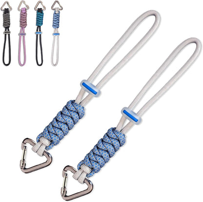 Paracord Keychain - Triangle/D-Shaped Carabiner Clip with Lanyard for Hanging Water Bottle, Key, Backpacks and More