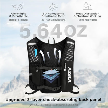 Azarxis Running Water Bottles Flask BPA Free Leakproof Hydration Vest Packs Waist Belt Replacement for Triathlon Marathon Hiking Cycling Climbing Runner
