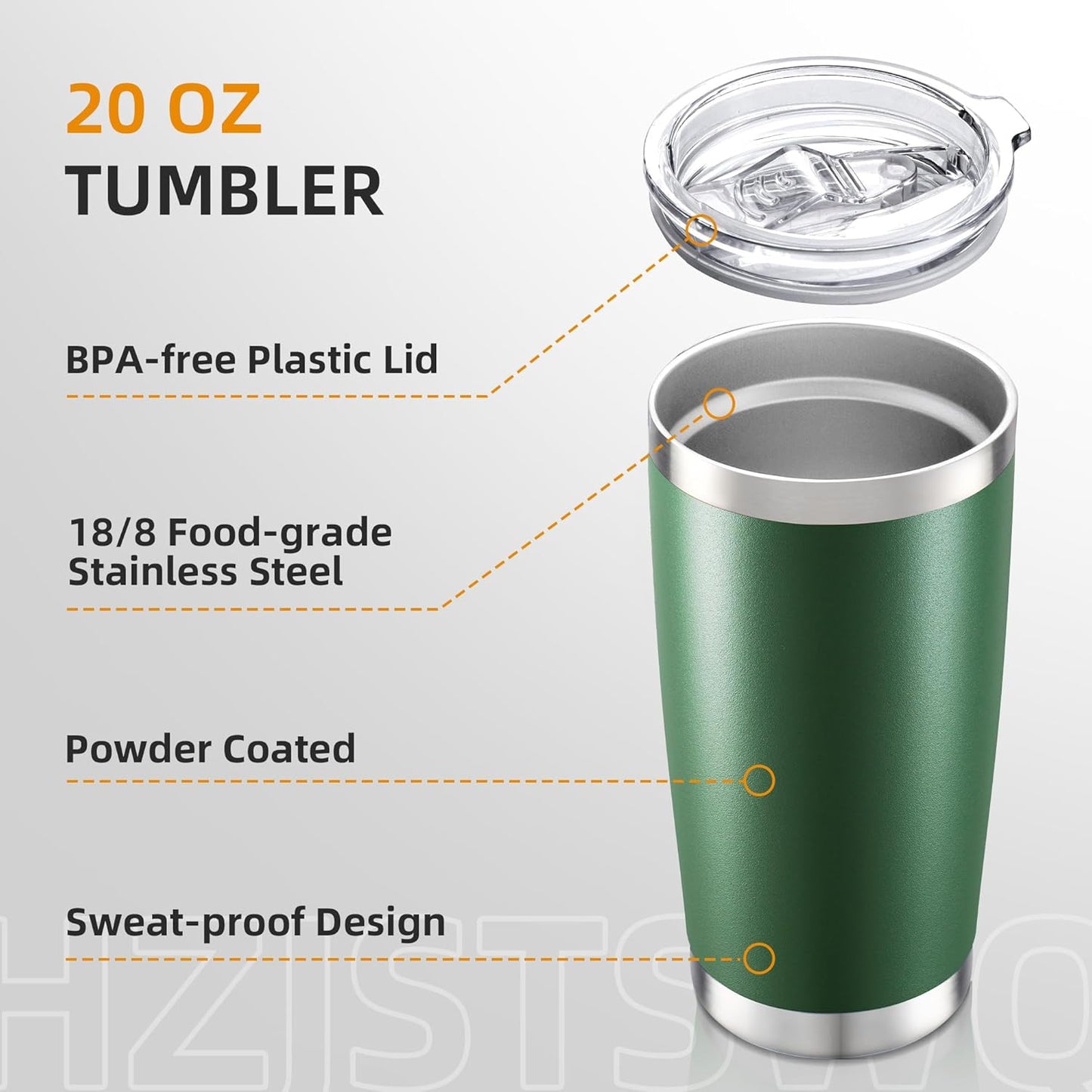 20 oz Tumbler with Lid Stainless Steel Insulated Tumblers Double Wall Vacuum Coffee Mug Powder Coated Tumbler Cups for Cold and Hot Drinks, Tropical Pink, 1 pack