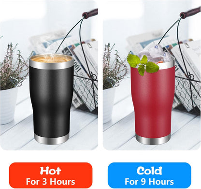 VEGOND 20oz Tumbler Stainless Steel Tumbler Cup with Lid And Straw Vacuum Insulated Double Wall Travel Coffee Mug(Orange 1 Pack)