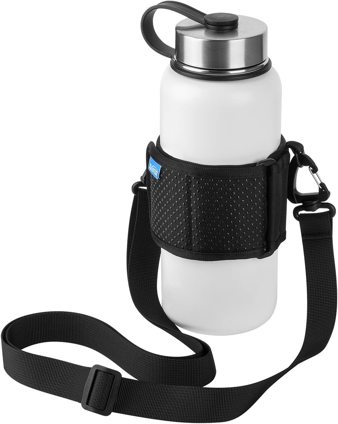Xxerciz Water Bottle Carrier Holder with Adjustable Shoulder Strap Universal Bottle Sling for Walking Hiking Camping