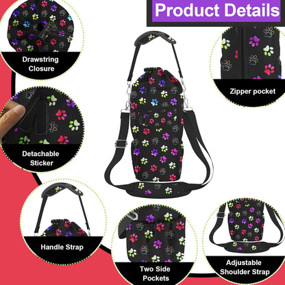 Water Bottle Carrier Bag with Phone Pocket for Stanley Cup 30/32/40 oz Tumbler with Adjustable Strap,Insulated Water Bottle Holder Pouch Crossbody Sling for Walking Travel