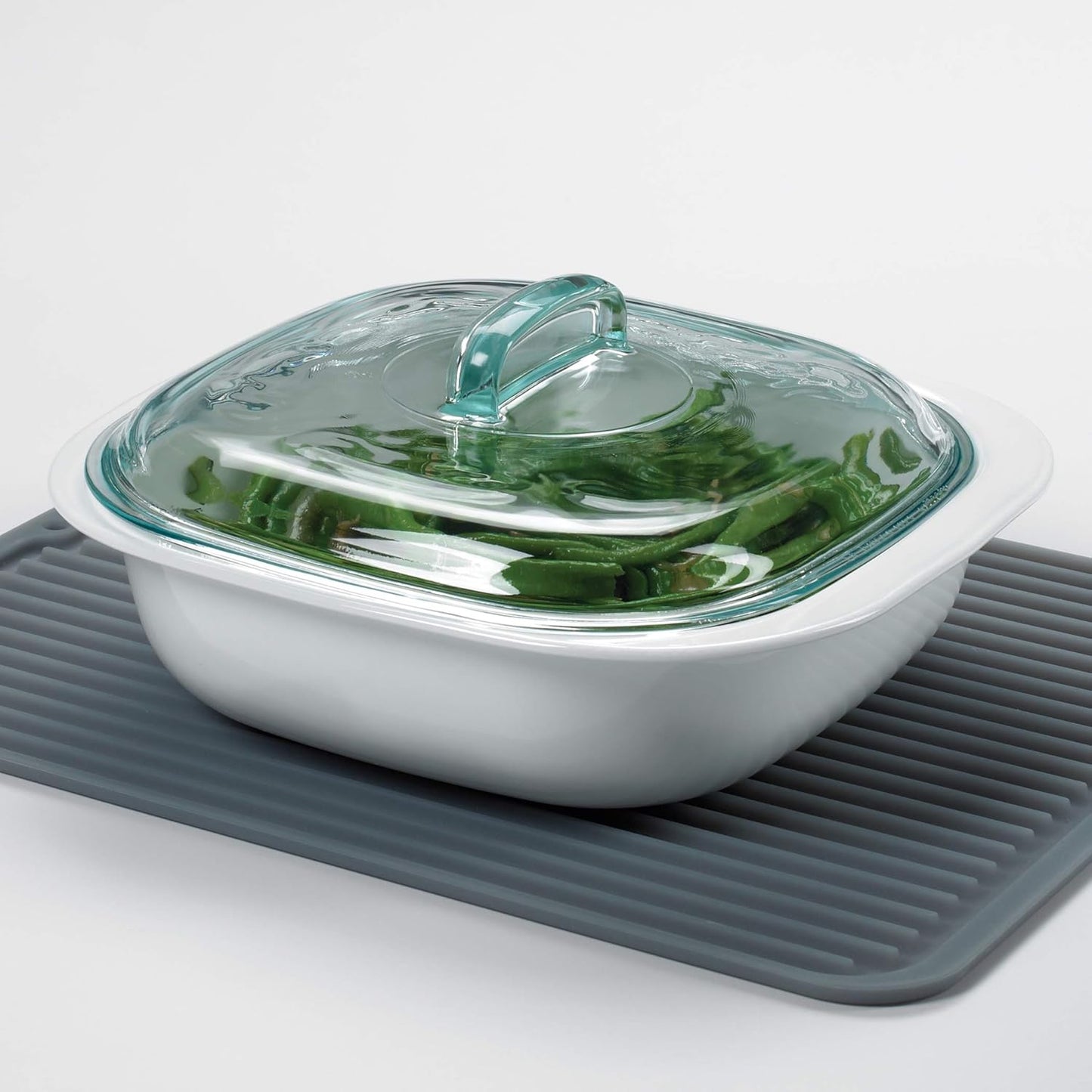 OXO 1372100 Good Grips Silicone Stemware Drying Mat, Gray