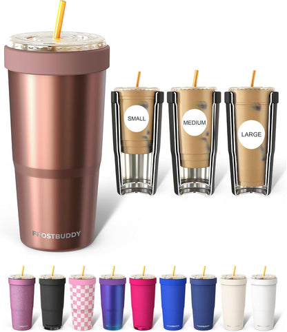 Frost Buddy Togo Buddy | 30 oz Stainless Steel Vacuum Insulated Tumbler | To Go Coffee Cup – Iced Coffee Cups, Iced Coffee Sleeve, Travel Mug, Thermal Cup for Hot & Cold Drinks, Dunkin Cup (Pencil) - Colors A