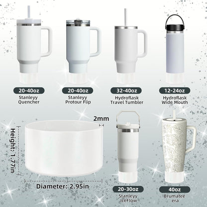 Glossy Gradient Silicone Boot, Compatible with Stanley H2.0 20-40oz & IceFlow 20-30oz, Chameleon Metallic Shimmer Cup Sleeve Protector for Hydroflask and Bottle Bottom with 2.8-3in