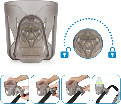 Accmor Stroller Cup Holder, Universal Cup Holder for Walker Wheelchair Bike, 360° Rotatable Stroller Cup Holder Attachment Accessories for Walker, Wheelchair, Scooter