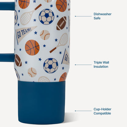 HydroJug Kids - 20 oz Insulated Kids Water Bottle with Flip Straw & Handle | Leak-Proof & Durable | Perfect for School, Sports, Lunch, Travel & Camp, Primrose