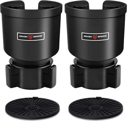 Upgraded Car Cup Holder Expander Adapter with Offset Adjustable Base, Compatible with Yeti 14/24/36/46oz Ramblers, Hydro Flasks 32/40oz, Other Large Bottles Mugs in 3.5"-4.0", 1 Pack