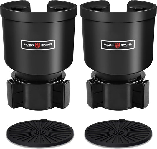 Upgraded Car Cup Holder Expander Adapter with Offset Adjustable Base, Compatible with Yeti 14/24/36/46oz Ramblers, Hydro Flasks 32/40oz, Other Large Bottles Mugs in 3.5"-4.0", 1 Pack