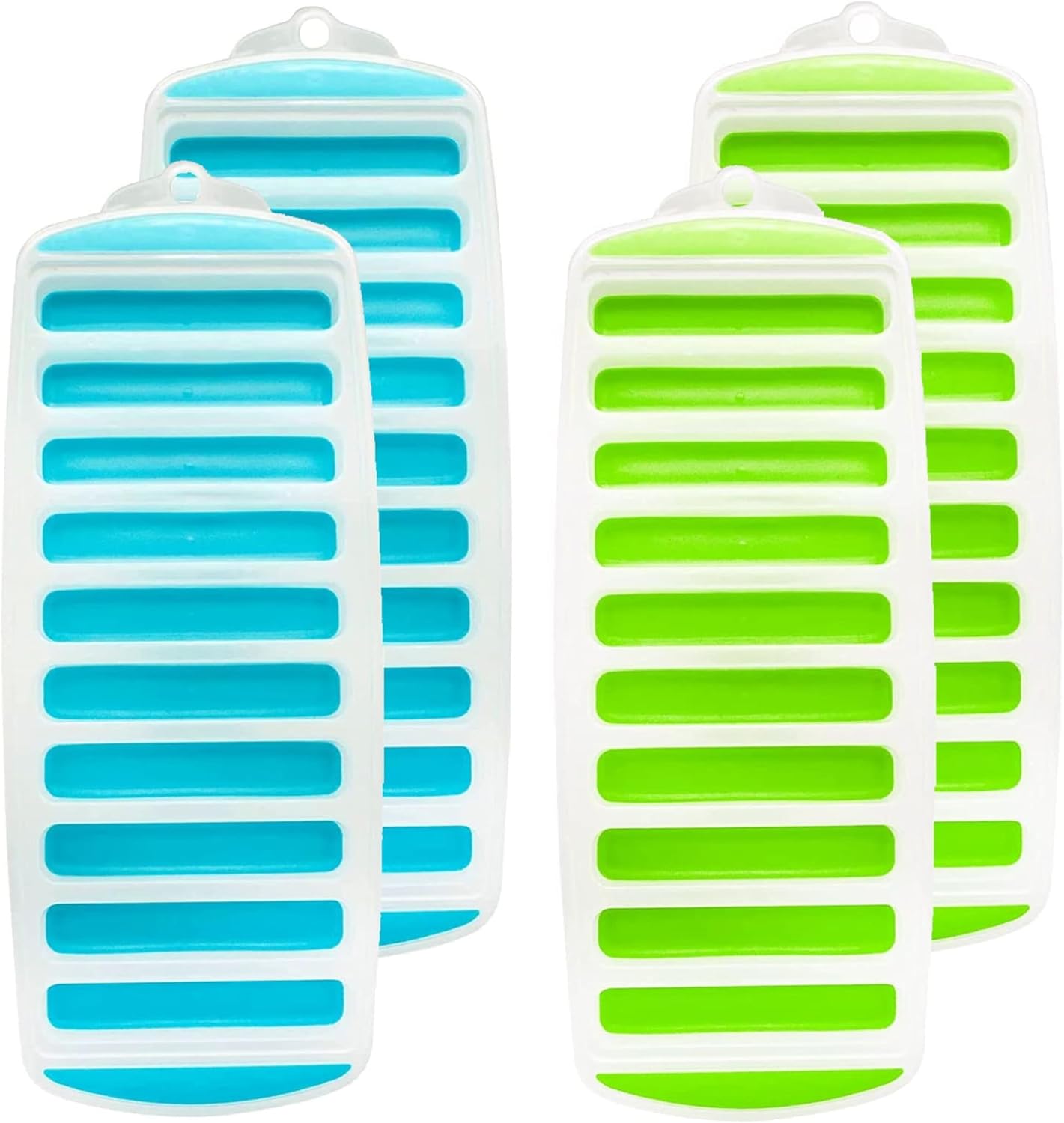 Meadow Lane Ice Stick/Cube Tray, Green 1-Tray (1-Pack, Green), Narrow and Long for Sports Bottles