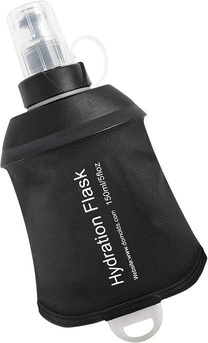 WILDREEDS 500ml Soft Flask, TPU Collapsible Soft Water Bottle for Hydration Pack, Running Vest, Folding Water Bottle for Hiking Cycling Climbing-1Pcs, White